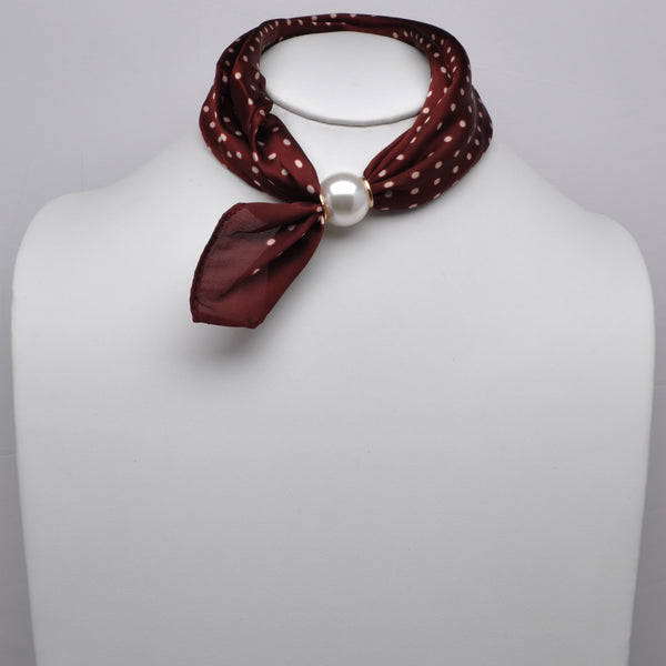 Polka Dot Pearl Magnetic Scarf