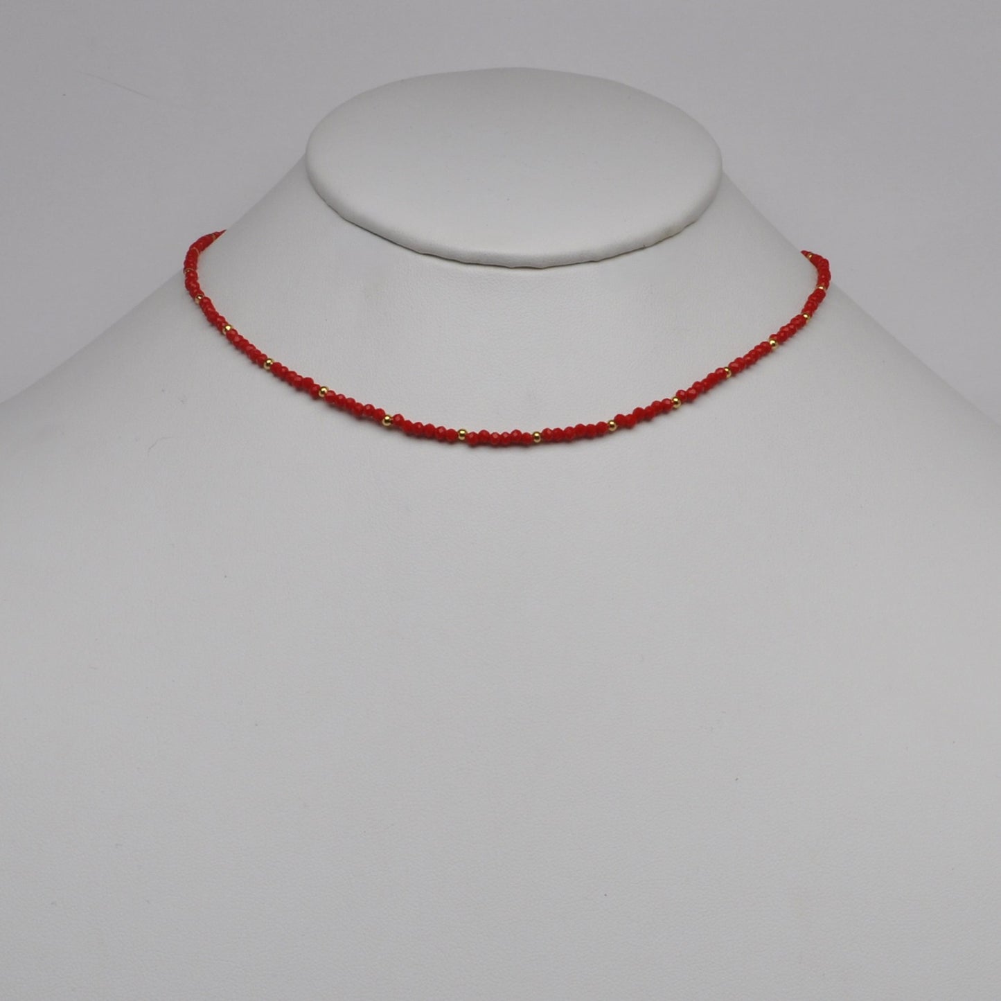 Small Beaded Crystal Necklace