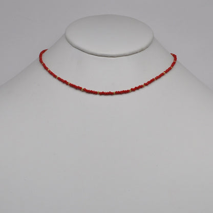 Small Beaded Crystal Necklace