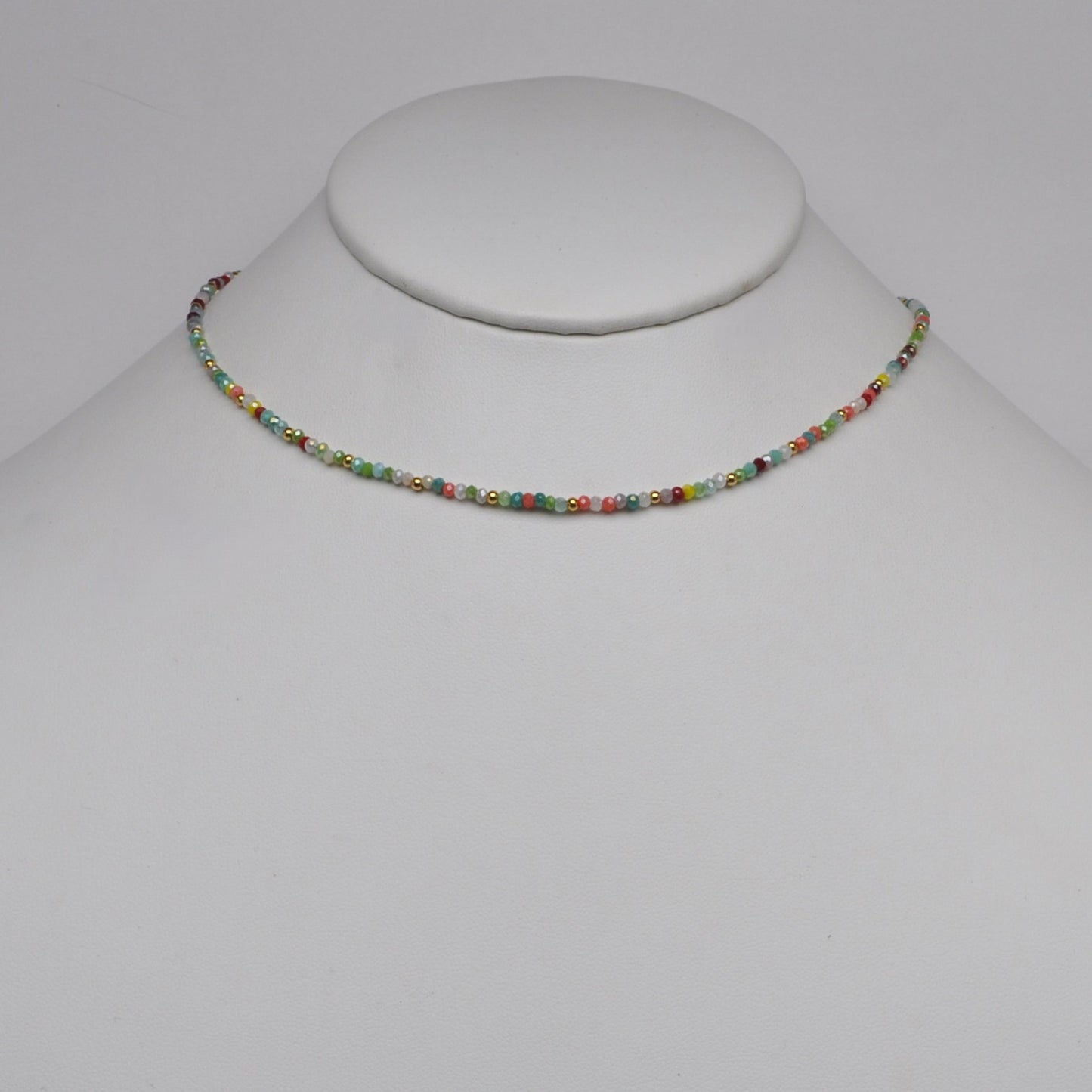 Small Beaded Crystal Necklace