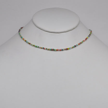 Small Beaded Crystal Necklace