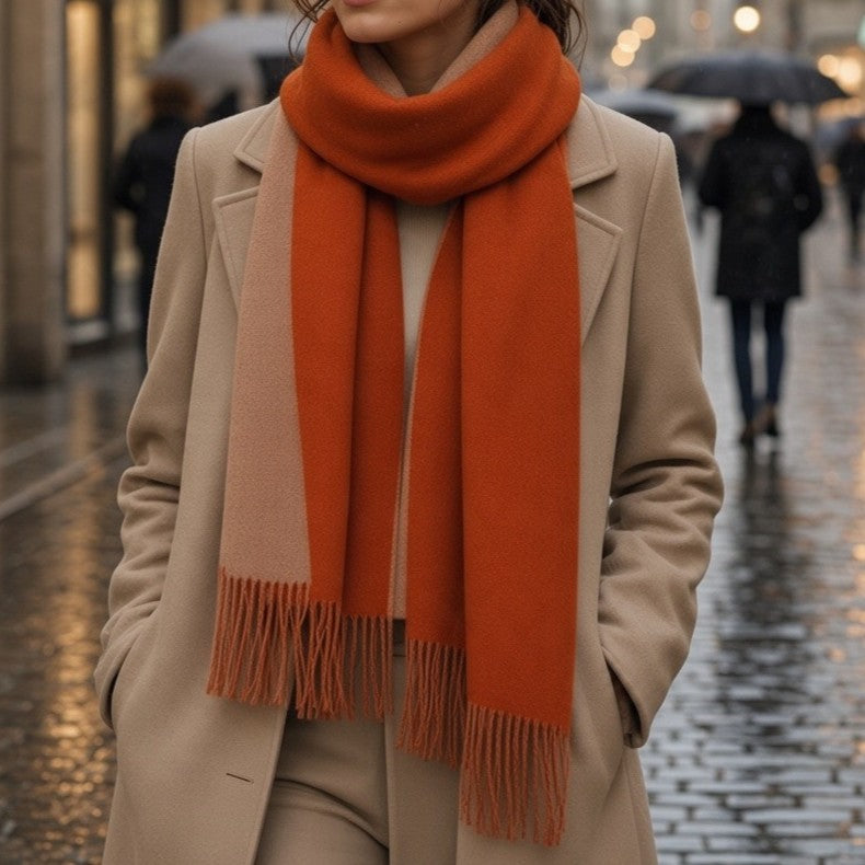 Two-Tone Reversible Scarf