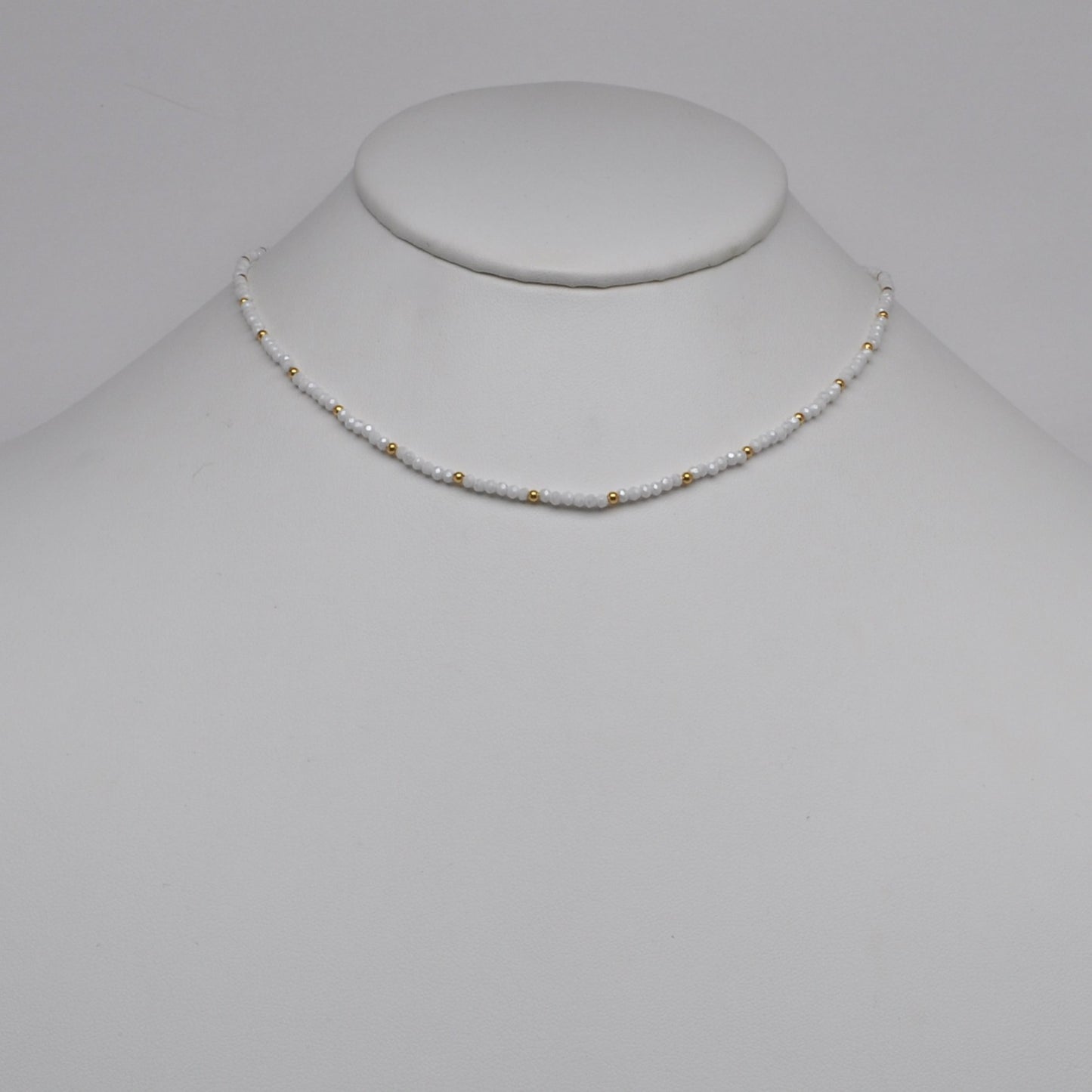 Small Beaded Crystal Necklace