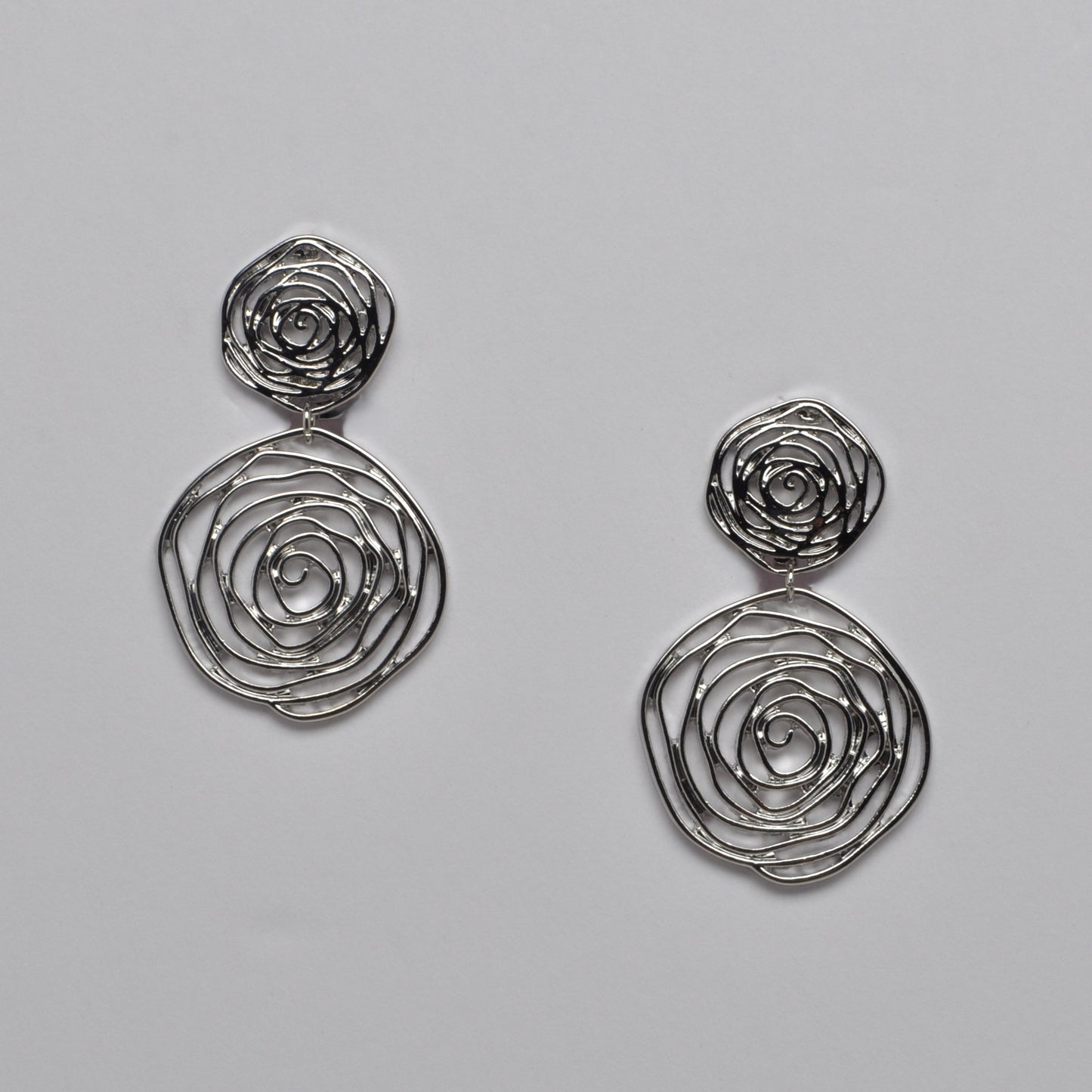 Abstract Spiral Drop Earrings