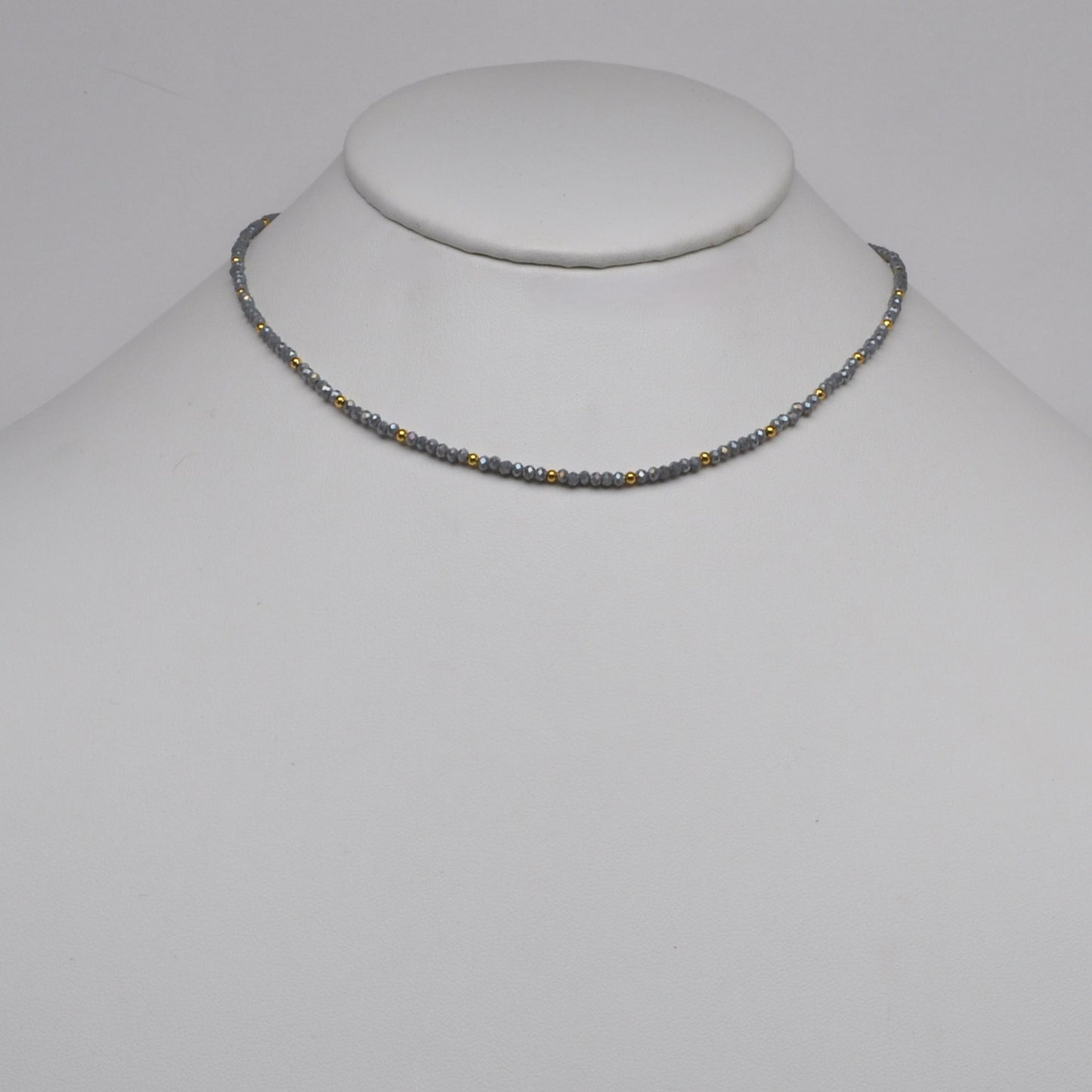 Small Beaded Crystal Necklace