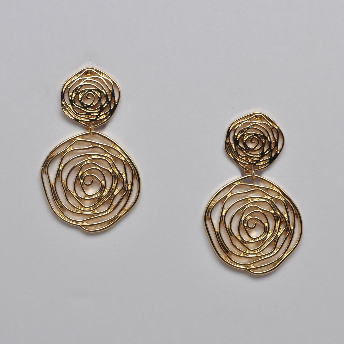 Abstract Spiral Drop Earrings