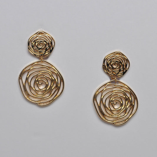 Abstract Spiral Drop Earrings