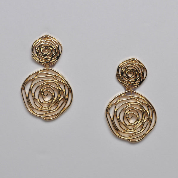 Abstract Spiral Drop Earrings