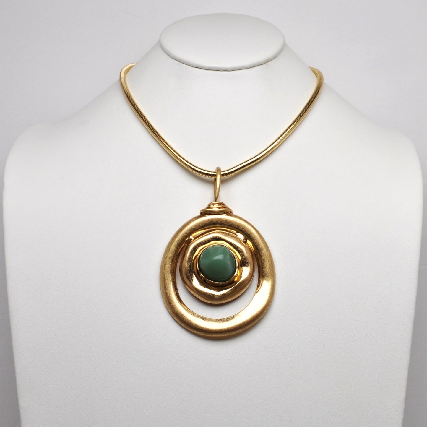 Geometric Lucite Pendant Necklace