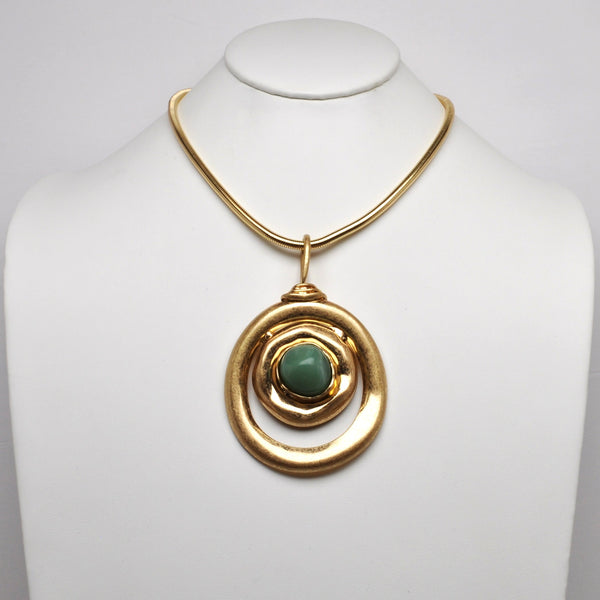 Geometric Lucite Pendant Necklace