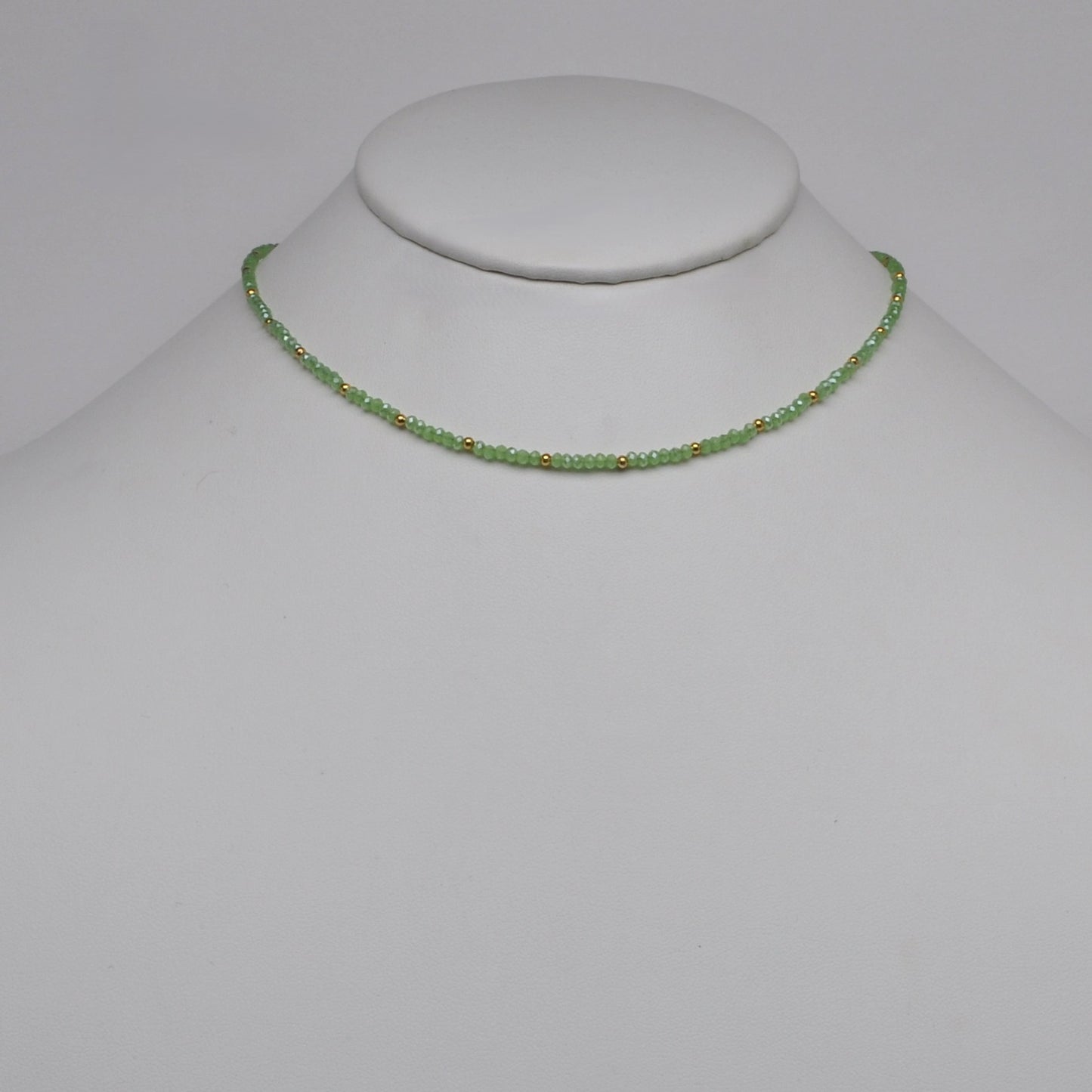 Small Beaded Crystal Necklace