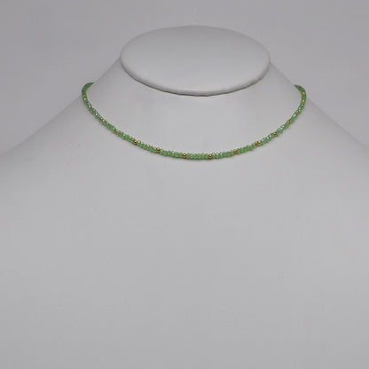 Small Beaded Crystal Necklace