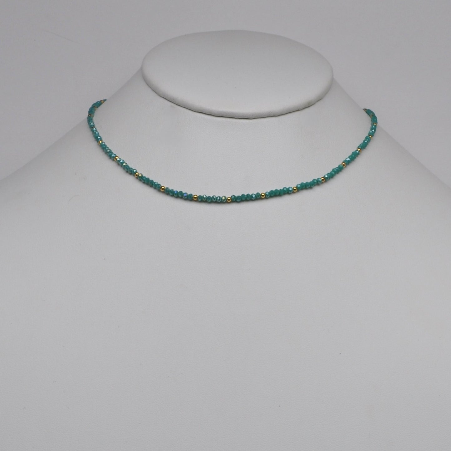 Small Beaded Crystal Necklace