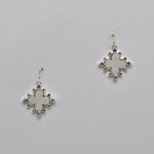 Designer Bling Clover Earrings