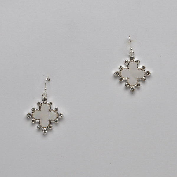 Designer Bling Clover Earrings