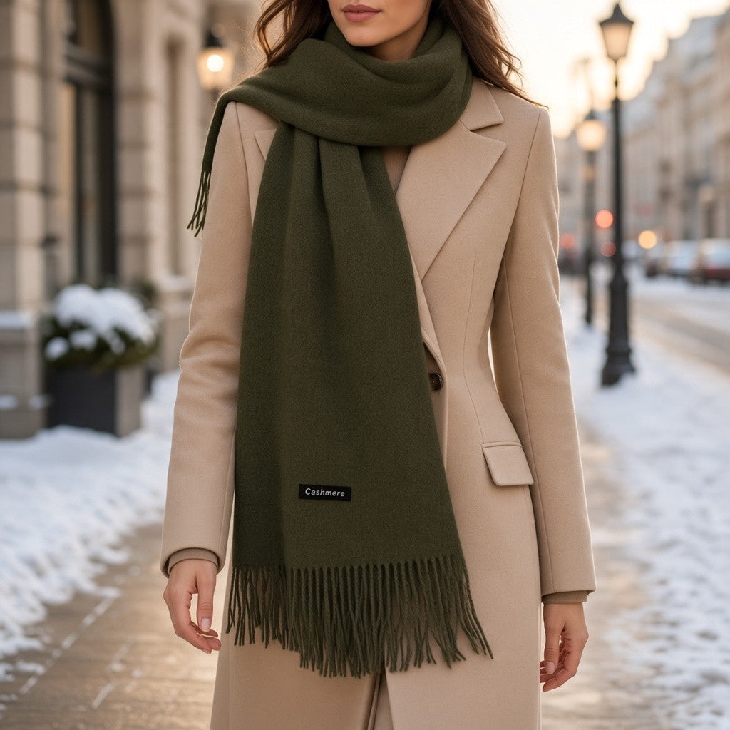 Cashmere Fringed Scarf