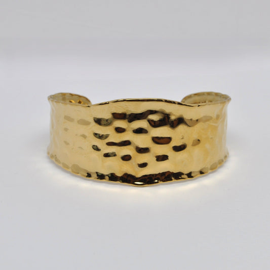 Cuff Bangle Hammered Design Bracelet
