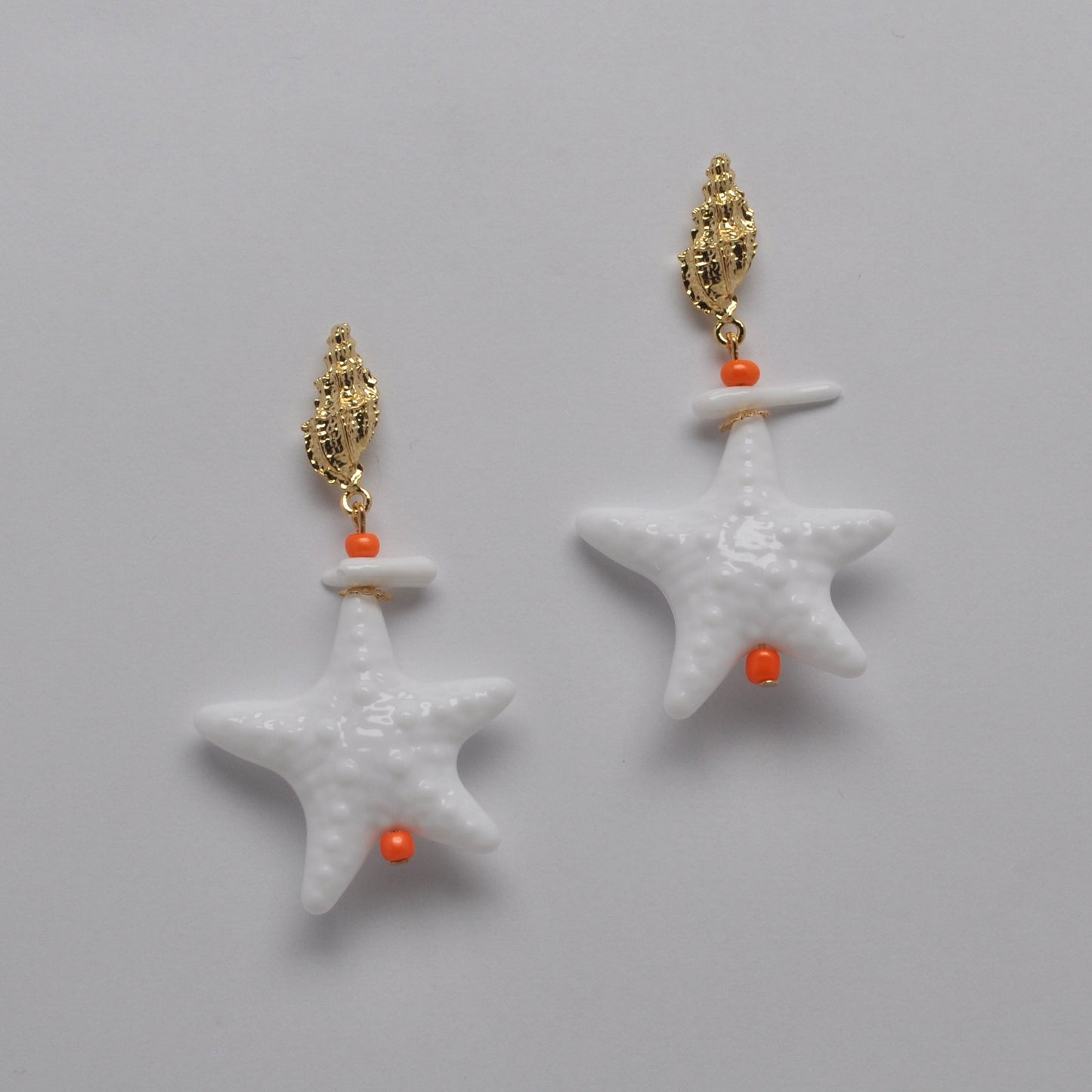 Starfish Drop Nautical Earrings