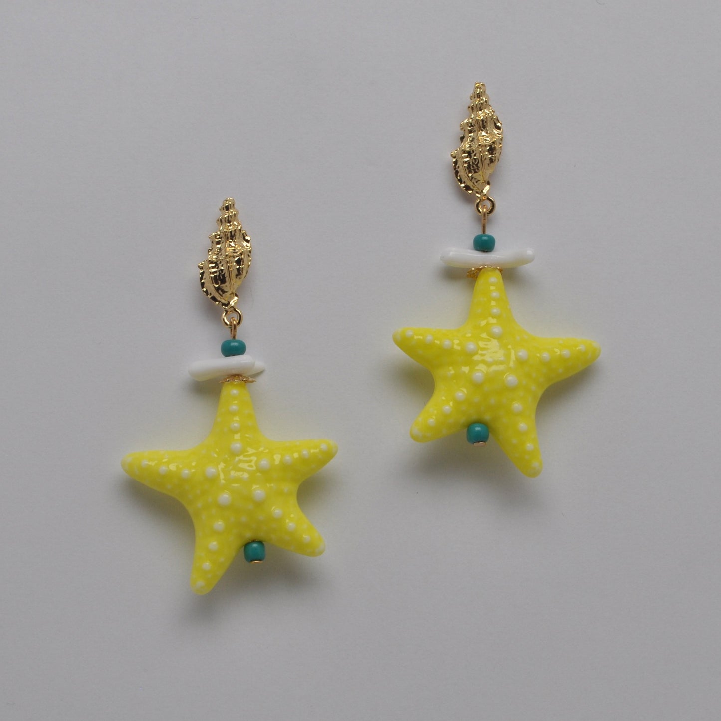 Starfish Drop Nautical Earrings