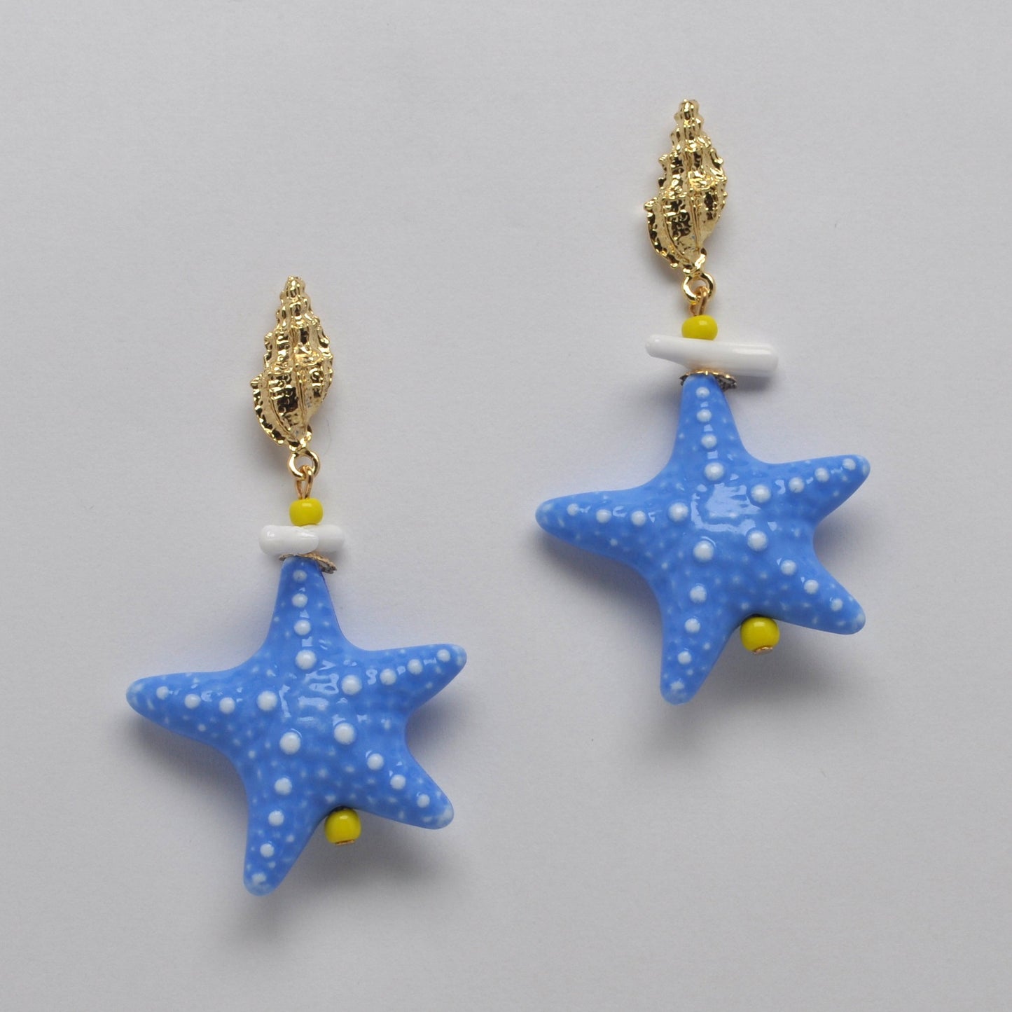 Starfish Drop Nautical Earrings