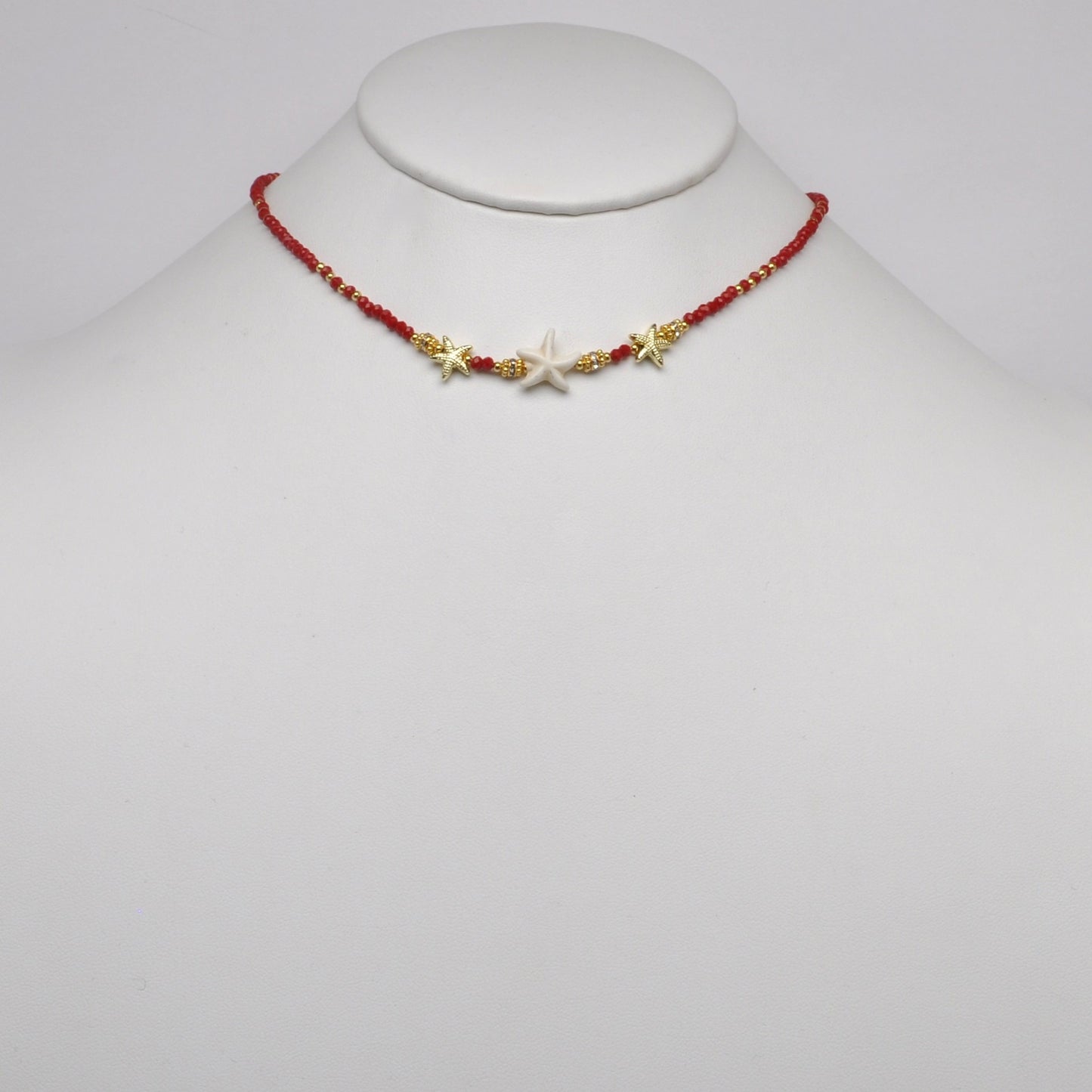 Crystal Starfish Charm Necklace