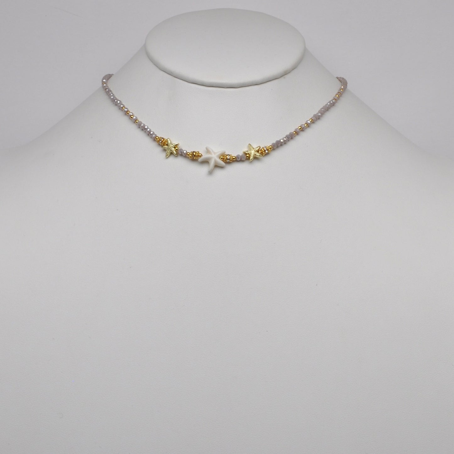 Crystal Starfish Charm Necklace