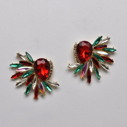 Teardrop Crystal Wing Earrings