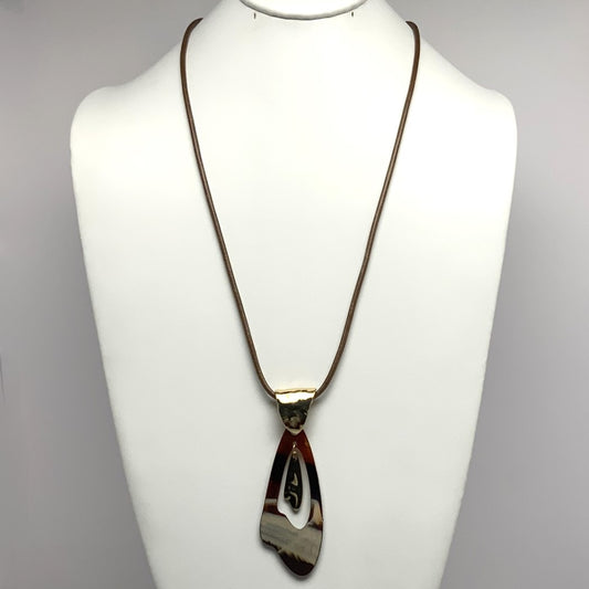 Abstract Shape Drop Necklace