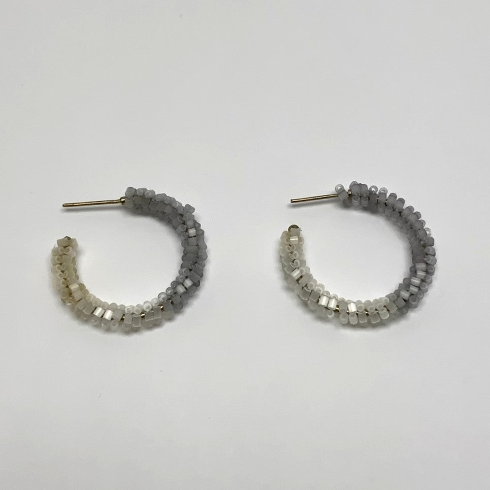 Crystal Beaded Hoop Earrings