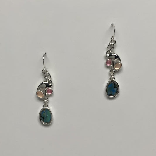 Flamingo Enamel Dangle Earring