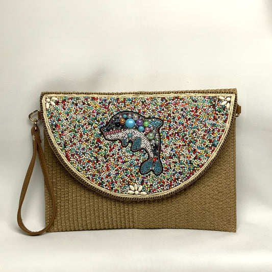 Beaded Dolphin Purse