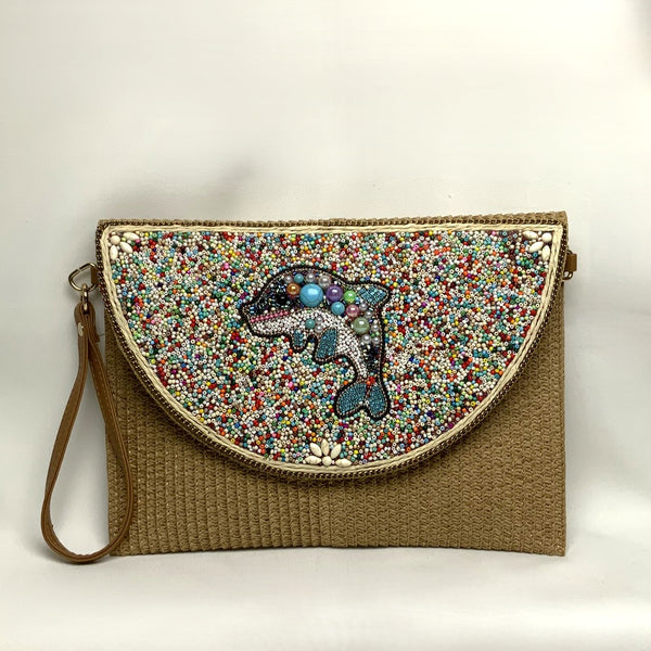 Beaded Dolphin Purse