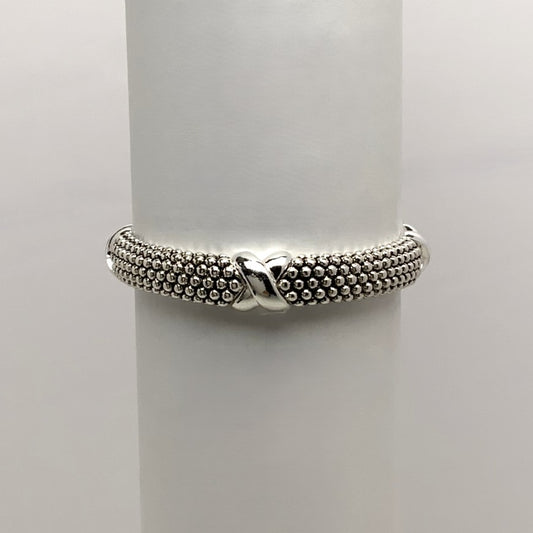 Textured Dots “X” Bracelet