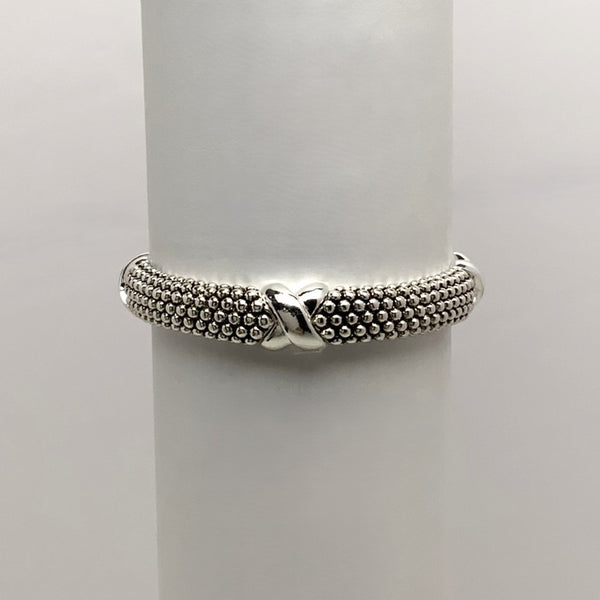 Textured Dots “X” Bracelet