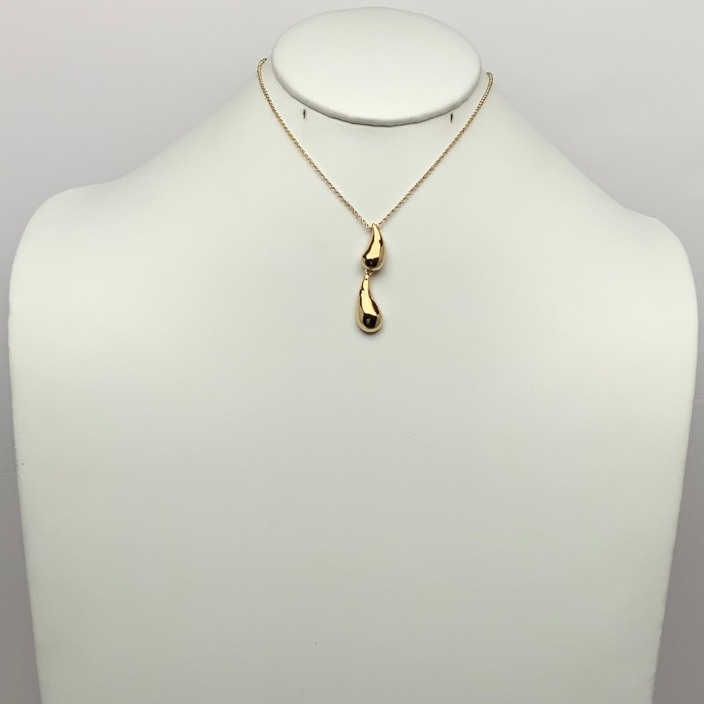 Elegant Double Teardrop Necklace