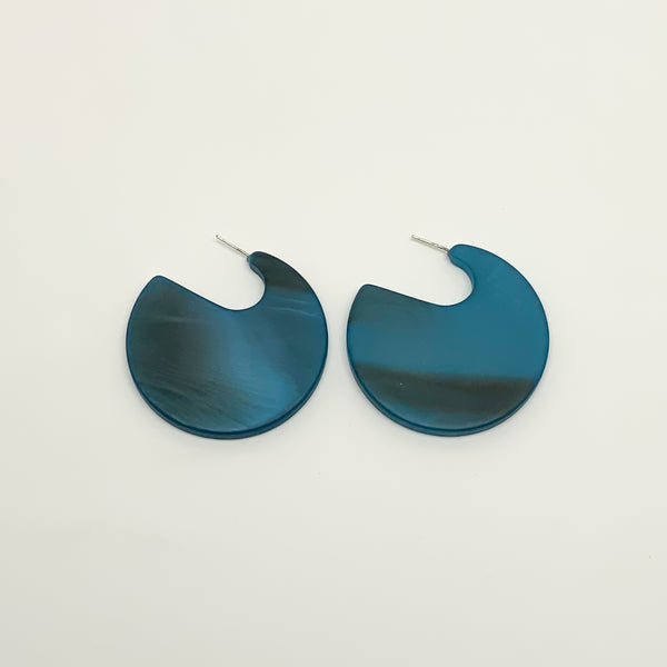 Circle Lucite Drop Earrings