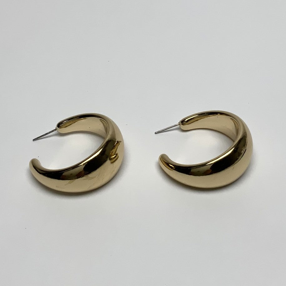 Chunky Friction Back Hoop Earrings
