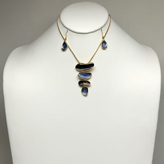 Layered Enamel Necklace Set