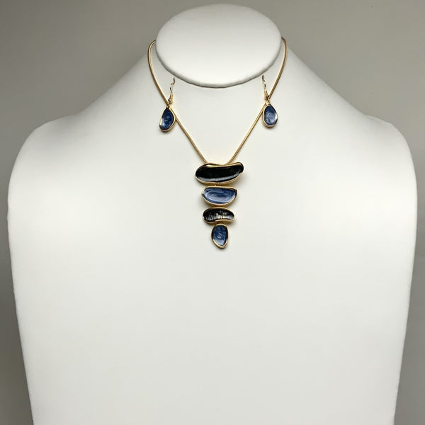 Layered Enamel Necklace Set