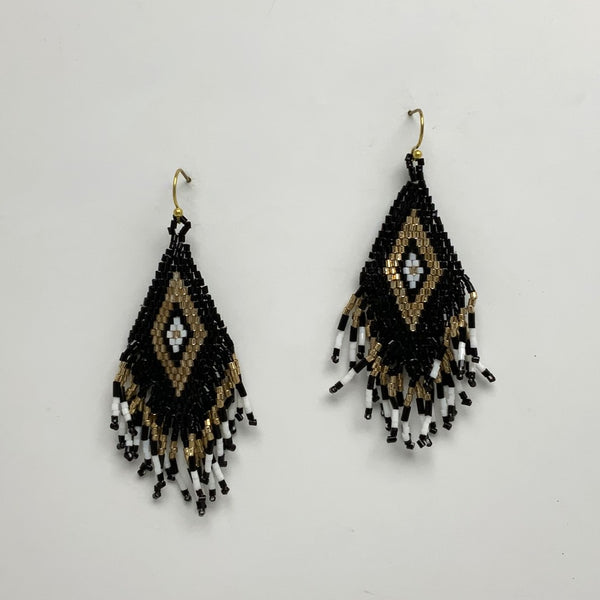 Boho Beaded Tassel Earrings