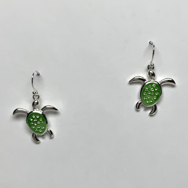 Crystal Turtle Earrings