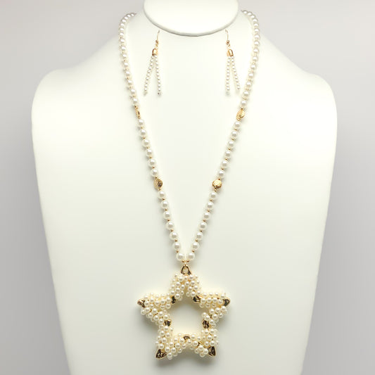 Star Pearl Necklace Set