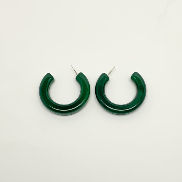 Lucite Hoop Earrings