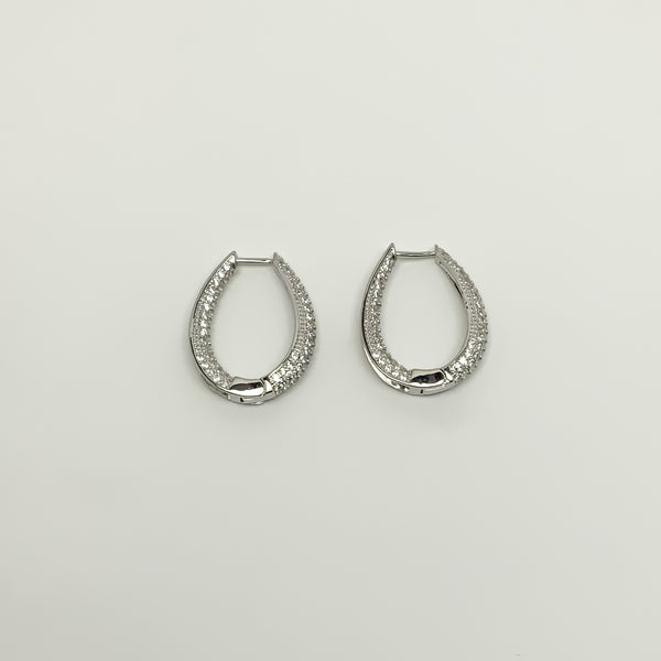 Crystal Teardrop Hoop