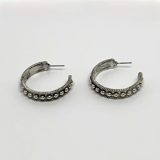 Rustic Western Hoop Earrings