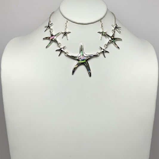 Starfish Abalone Necklace Set