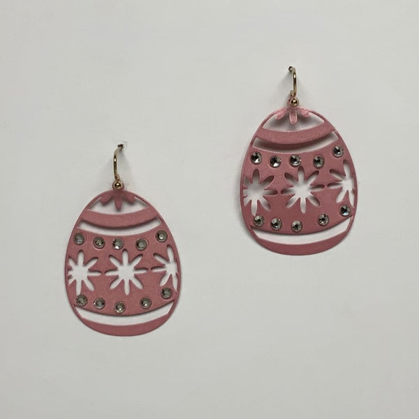 Rhinestone Easter Egg Earrings