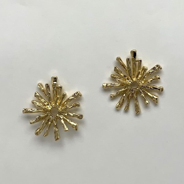 Textured Metal Splatter Earrings
