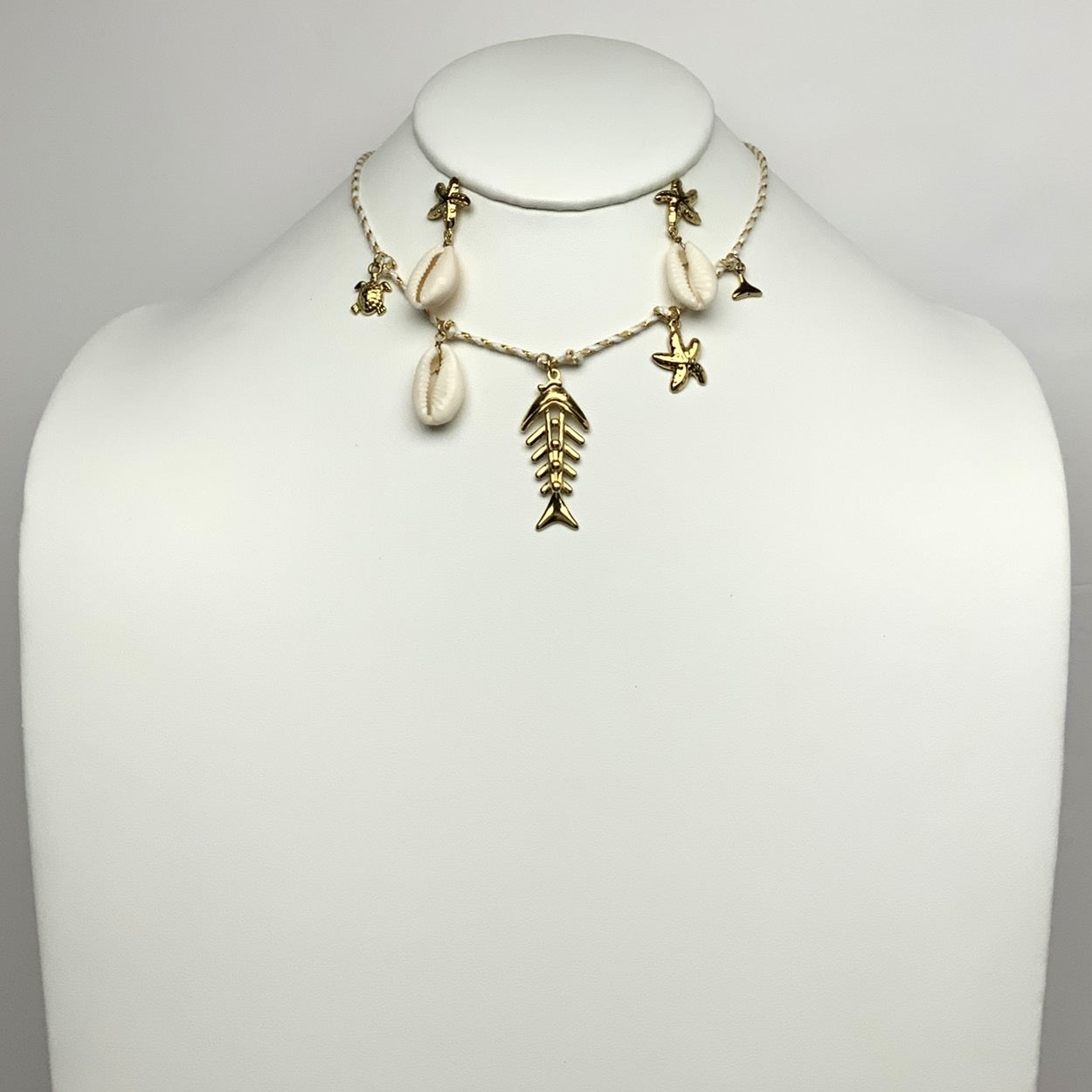 Cord Nautical Charm Necklace Set