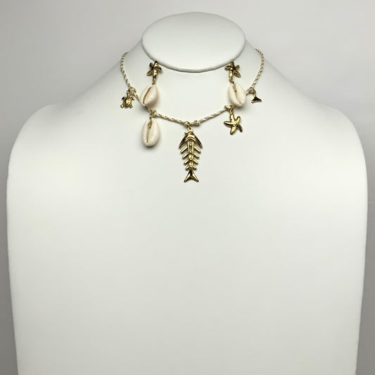 Cord Nautical Charm Necklace Set